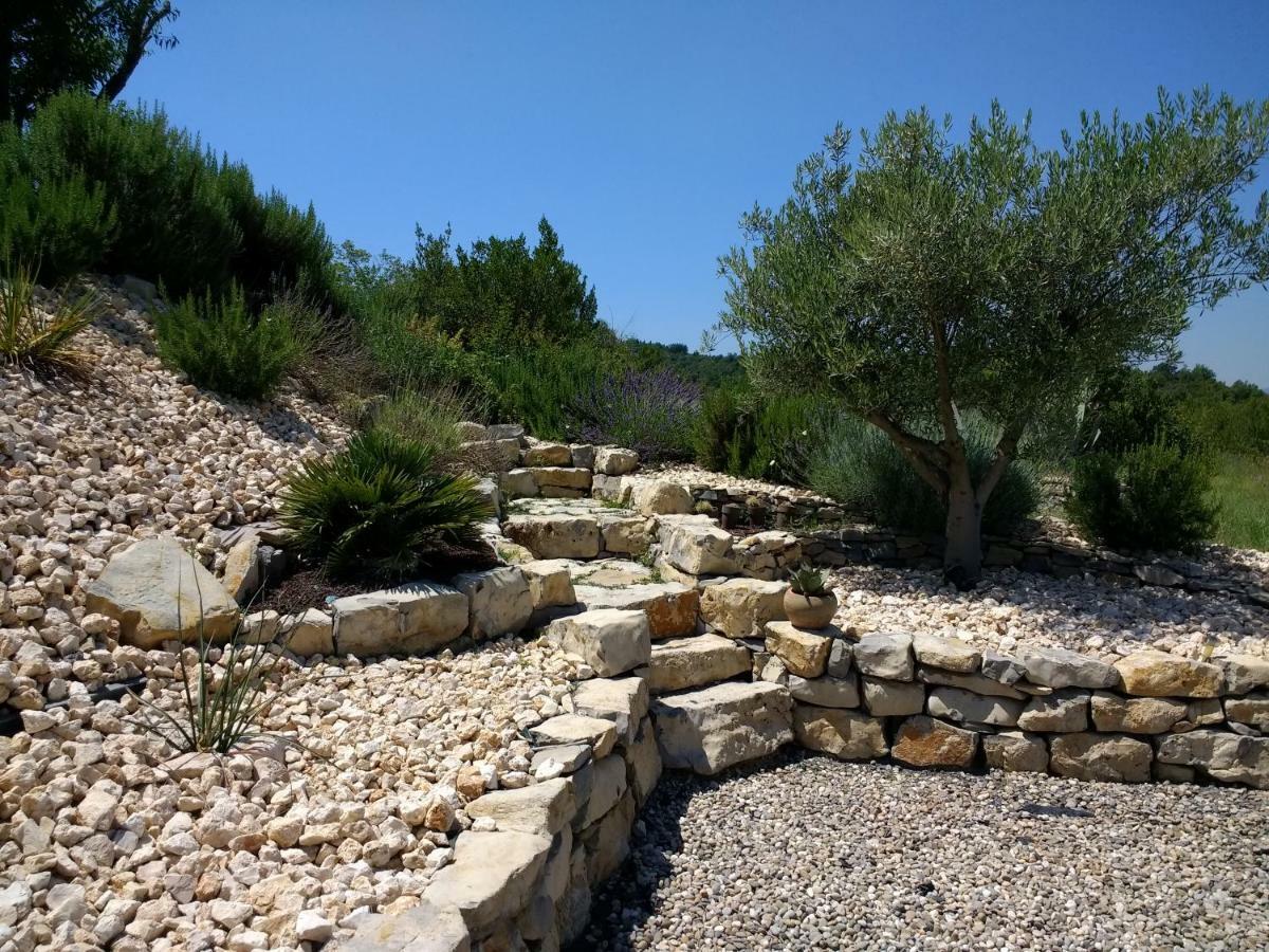 Les Agaves Piscine Panoramique Vue Exceptionnelle Bed & Breakfast Grospierres Bagian luar foto